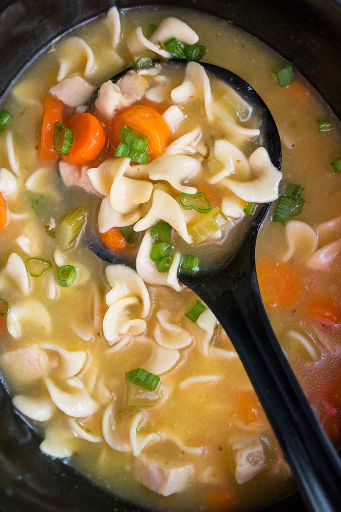 One-Pot Crock Pot Chicken Noodle Soup: Healthy & Stress-Free